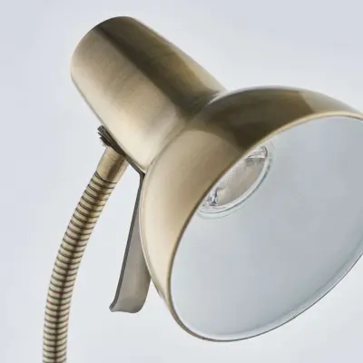 Amalfi Task Table Lamp USB 7W Antique Brass