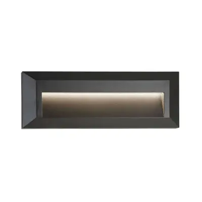 Ankle Outdoor LED Slot Wall Light Dark Grey