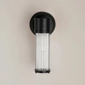Appeal Single Wall Light in Satin Black IP44