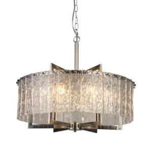 Ariana 6 Light Ceiling Pendant in Satin Chrome