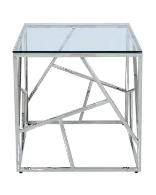 Azaria Stainless Steel Metal End Table