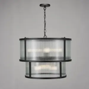 Bianka 6 Light Pendant in Matt Black