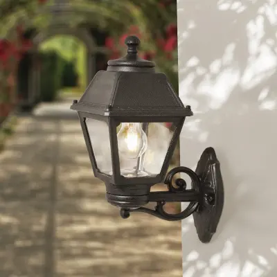 Bisso Mary E27 Wall Lantern in Black