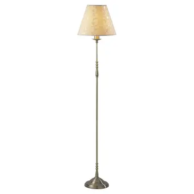Blenheim Floor Lamp Antique Brass complete with BLE1233 Damask Shade