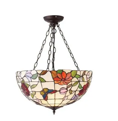 Butterfly Large Inverted 3 Light Pendant 60W