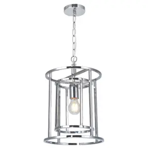 Chester 1 Light Lantern Pendant Polished Chrome