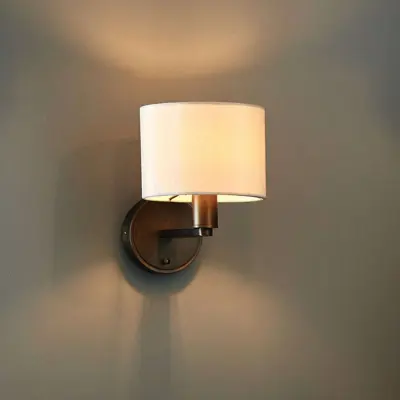 Daley Wall Light in Bronze C/W Marble Shade