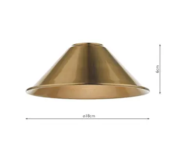 Dar Lighting ACC861 Metal Aged Brass Shade 2