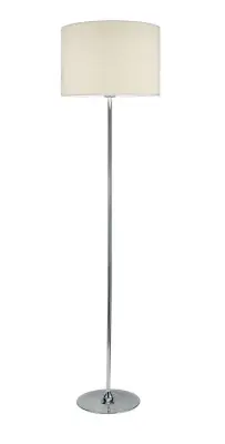 Delta Polished Chrome Floor Lamp With Shade