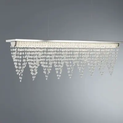 Drape LED Ceiling Bar Crystal Waterfall Dressing