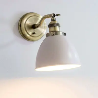 Franklin Wall Light Taupe & Antique Brass