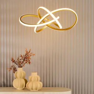Fusion Satin Gold CCT LED Pendant