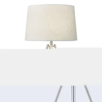 Griffith Table Lamp Polished Chrome Complete with Shade