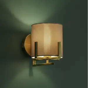 Hadden Satin Brass Wall Light