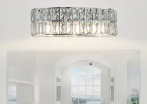 Haley 3 Light Polished Chrome Wall Fitting IP44