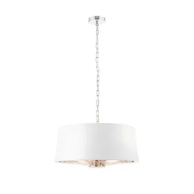 Harvey 3 Light with Drum Shade in Nickel Finish