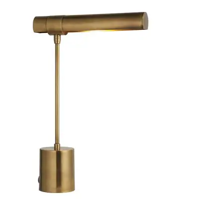 Hiero Task Table Lamp in Antique Brass