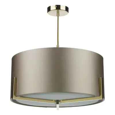 Huxley 3 Light Pendant in Gold (Shade Colour Options)