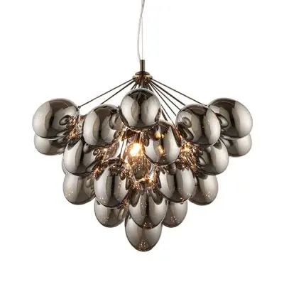 Infinity 6 Light Pendant with Electro Plated Glass Shades