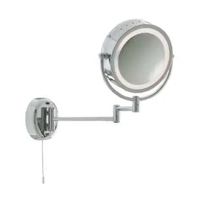 IP44 Illuminated Chrome Bathroom Mirrow with Adjustable Arm