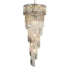 Isla 13 Light Crystal Pendant in Polished Chrome