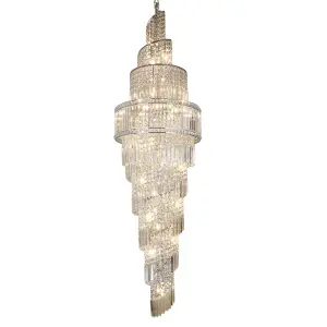 Isla 24 Light Crystal Pendant in Polished Chrome