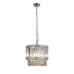 Isla 3 Light Crystal Pendant in Polished Chrome