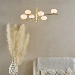 Jasper 6 Light Satin Gold Pendant