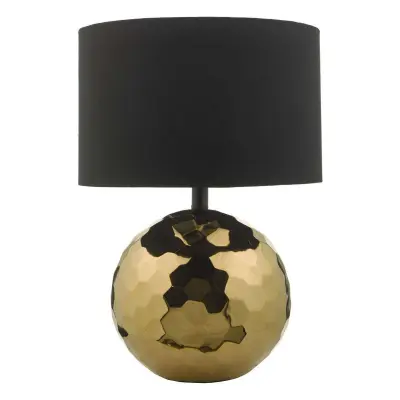 Kolton Table Lamp Gold Ceramic With Shade
