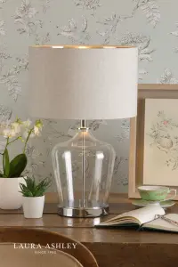 Ockley Touch Table Lamp Polished Chrome & Glass C/W Shade