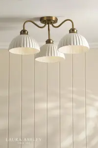 Durford 3 Light Semi-Flush Matt Antique Brass