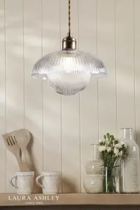 Billham Single Ribbed Glass Pendant