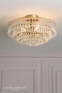 Enid Antique Brass Semi Flush Fitting