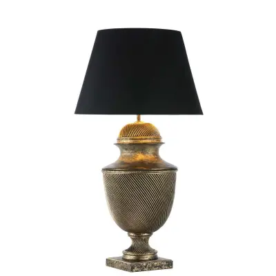 Lattice table lamp in black / gold, base only