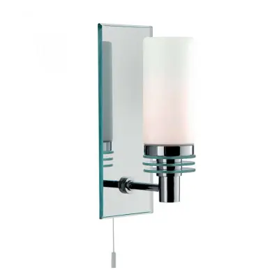 Lima Bathroom LED Chrome Mirrored Glass Wall Light IP44