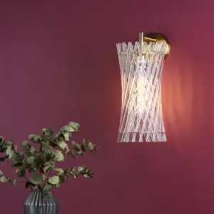 Loire Natural Brass Wall Light