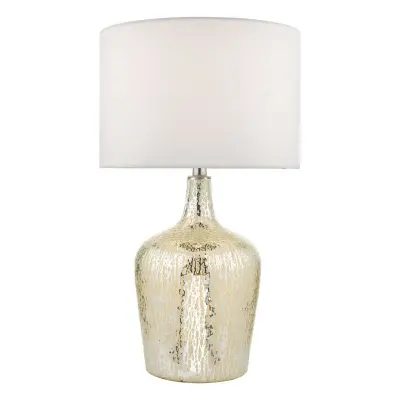 Lolek Table Lamp Silver Glass with Shade