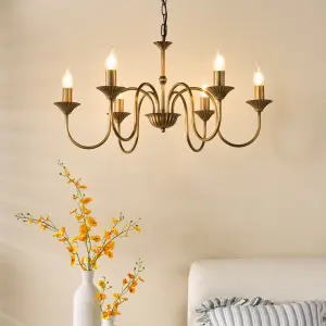 Lydian 6 Light Antique Bronze Pendant