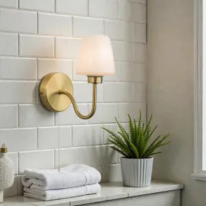 Marina Satin Brass Wall Light