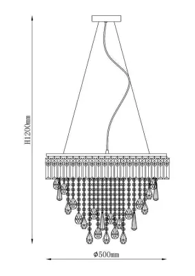 Marquis by Waterford Bresna 6 Light Bathroom Pendant Chrome