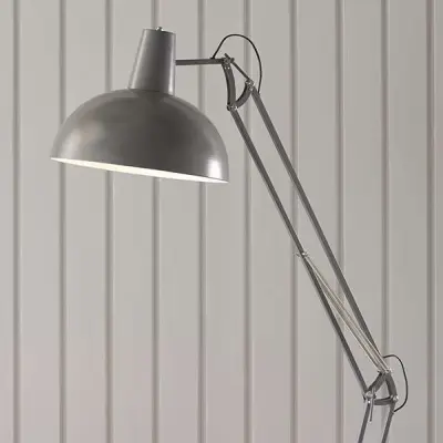 Marshall Floor Lamp in Slate Grey & Satin White