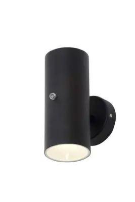 Melo Black Up & Down Light with a Photocell Sensor IP44