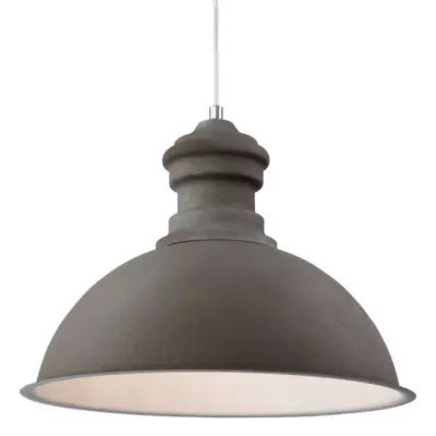 Modern Concrete Dome Shade Ceiling Pendant Light Fitting