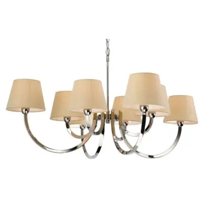 Modern Polished Chrome Candle Cream Ceiling Pendant Light Fitting