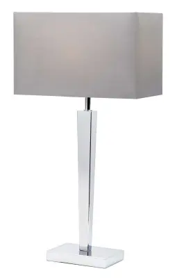 Moreto Polished Chrome Table Lamp with Shade