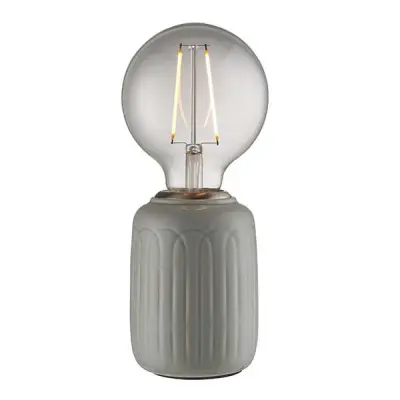 Olivia Table Lamp in Satin Nickel Finish with Thyme Gloss