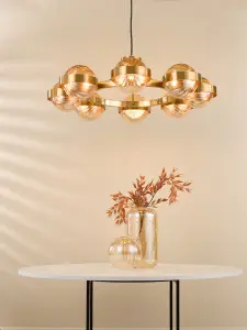 Ophira Antique Gold 8 Light Ceiling Pendant