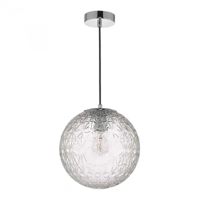 Ossian 1 Light Pendant Polished Chrome And Clear Glass Small