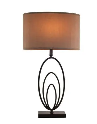 Ovalo Oil Rubbed Bronze Table Lamp c/w Shade