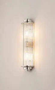 Appeal Small Flush Wall Light in Polished Nickel IP44